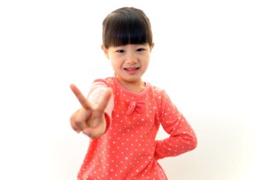 yüzünde gülümseme mutlu Asyalı kız