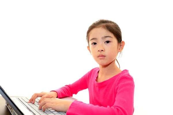 Girl with notebook — Stock Photo, Image