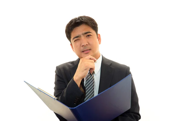 Depressed Asian businessman. — Stock Photo, Image