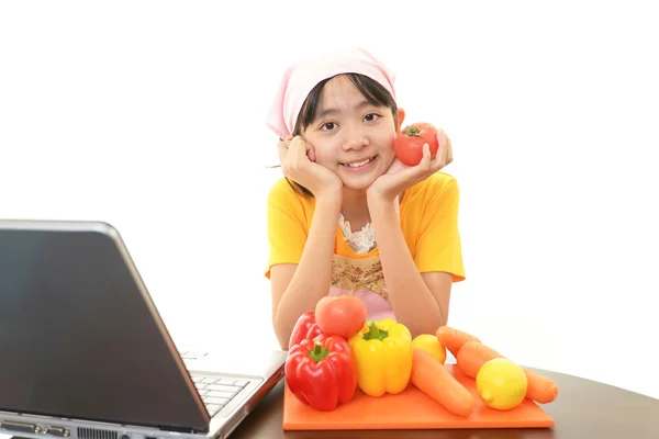 Girl cook — Stock Photo, Image