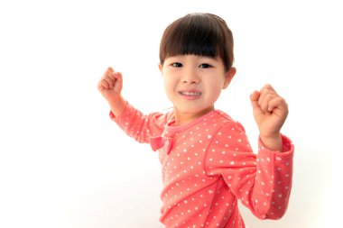 yüzünde gülümseme mutlu Asyalı kız