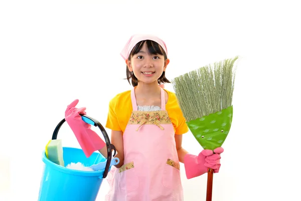 Chica limpieza —  Fotos de Stock