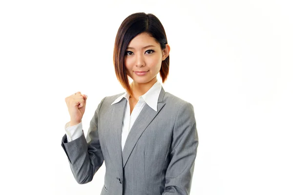 Mujer de negocios disfrutando del éxito — Foto de Stock