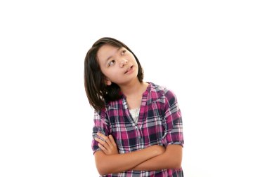 genç kız huzursuz bir görünüm