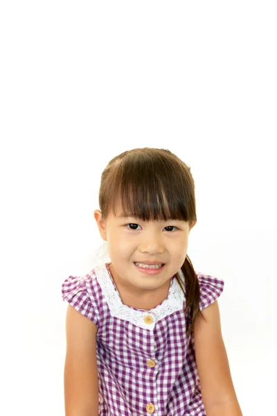 Heureux asiatique fille sourire sur son visage — Photo