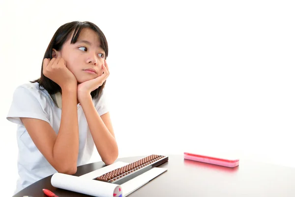 A teenage girl uneasy look — Stock Photo, Image