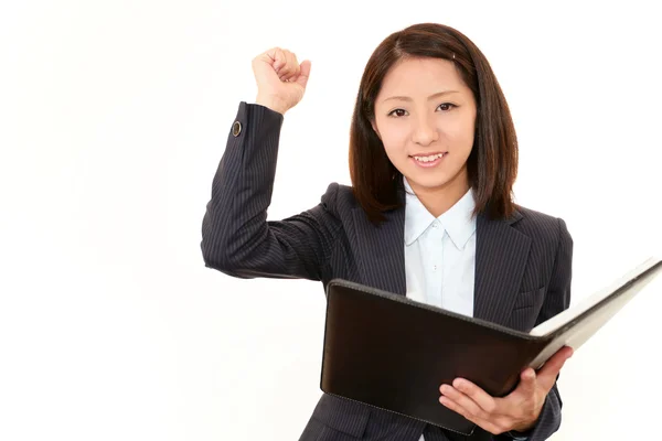 Mujer de negocios disfrutando del éxito — Foto de Stock