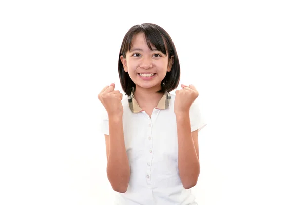 Menina expressão feliz — Fotografia de Stock