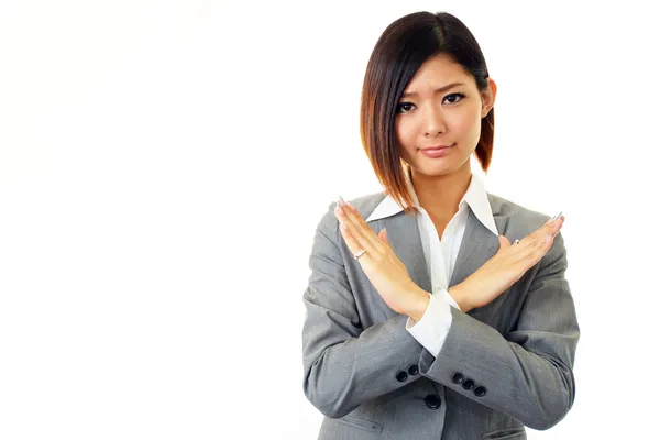 A young woman gets angry — Stock Photo, Image