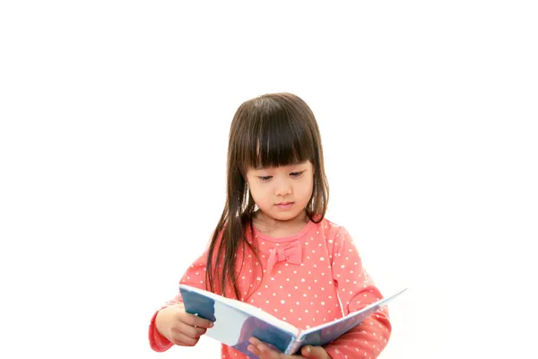 Little Asian girl Studying — Stock Photo, Image