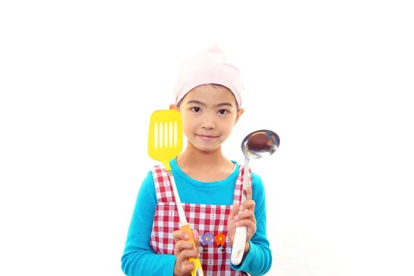 Menina cozinheiro — Fotografia de Stock