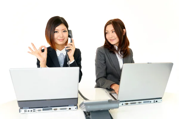 Two happy female officer — Stock Photo, Image