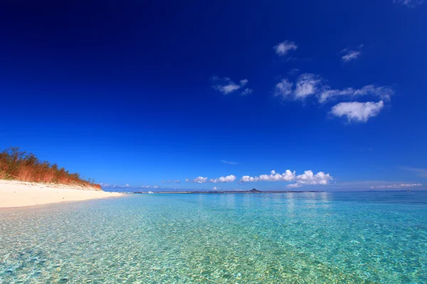 Zee van smaragdgroen van de Okinawa. — Stockfoto