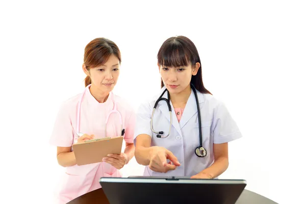 Doctors and nurses are discussed — Stock Photo, Image