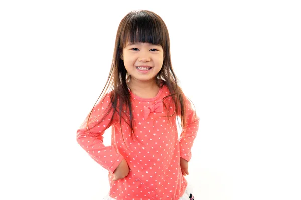 アジアの女の子は幸せな微笑を浮かべた — ストック写真