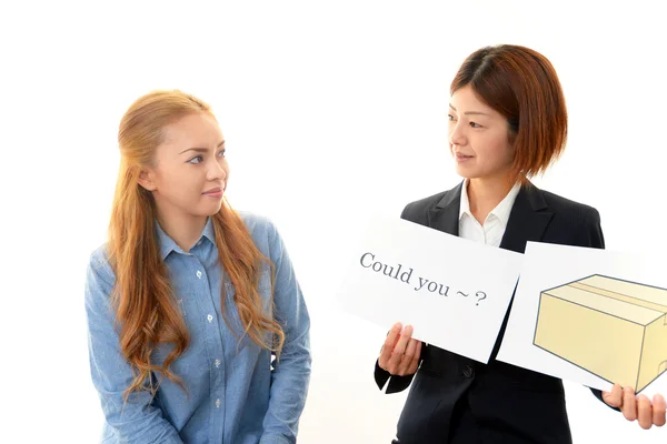 English teacher with student — Stock Photo, Image