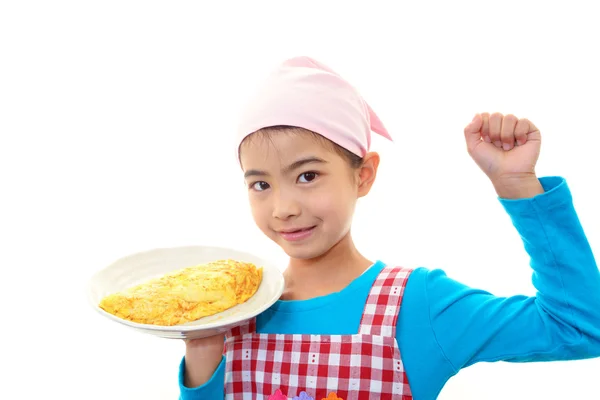 Kind mit Mahlzeit — Stockfoto