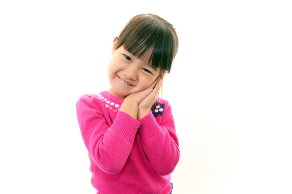 Szczęśliwy uśmiech trochę azjatyckie dziewczyny — Zdjęcie stockowe