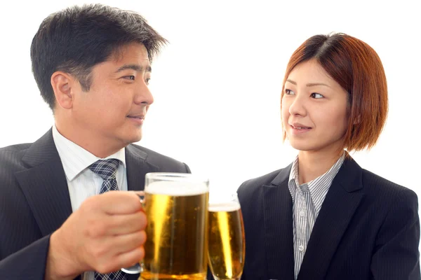 Férfi és nő alkoholfogyasztás — Stock Fotó