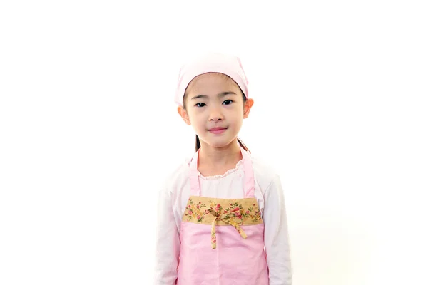 A girl wearing an Apron — Stock Photo, Image
