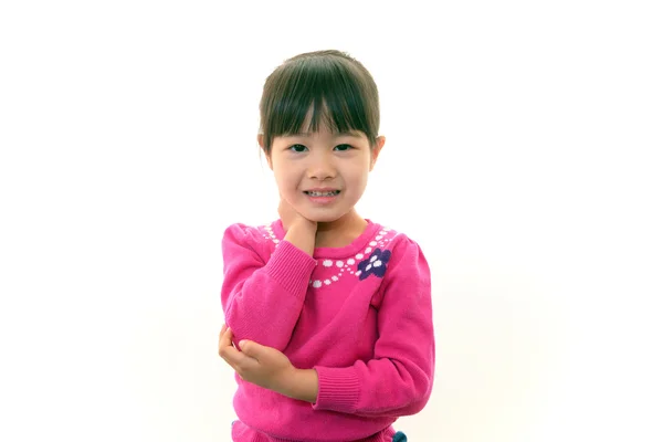 幸せな小さなアジアの女の子は笑顔 — ストック写真