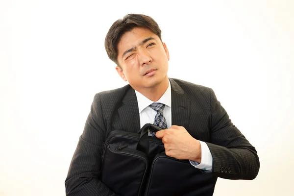Cansado asiático hombre de negocios — Foto de Stock