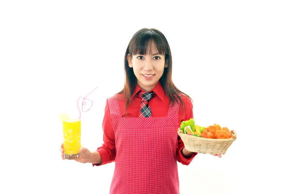 Working waitress — Stock Photo, Image