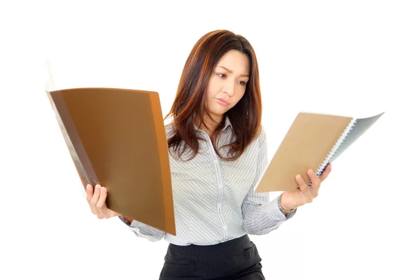 Stressed business woman — Stock Photo, Image