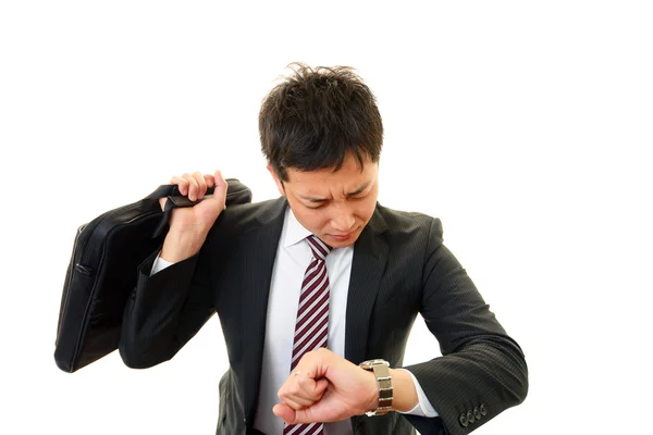 Depressiver asiatischer Geschäftsmann. — Stockfoto