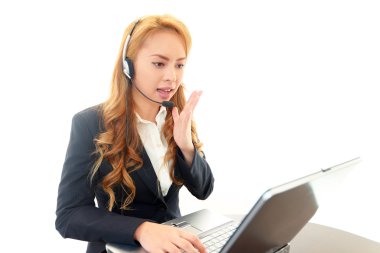 sürpriz genç iş kadını