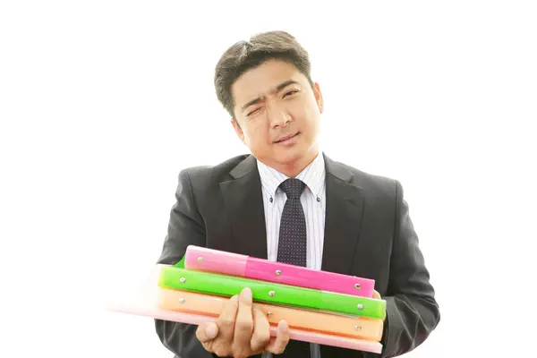 Stressed Asian businessman — Stock Photo, Image