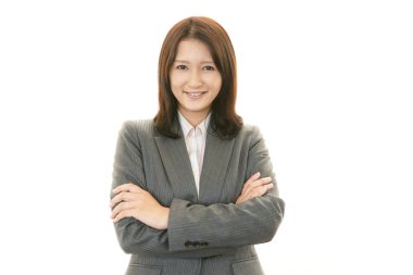 Genç bir iş kadınının portresi