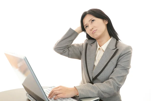 Depressed business woman. — Stock Photo, Image