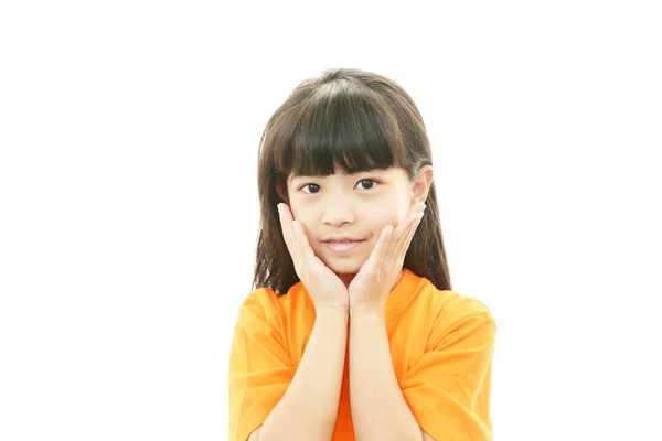 Happy Asian girl smile on her face — Stock Photo, Image