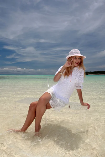 Uma mulher relaxada . — Fotografia de Stock