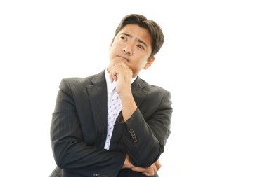 Depresyonda Asya işadamı.