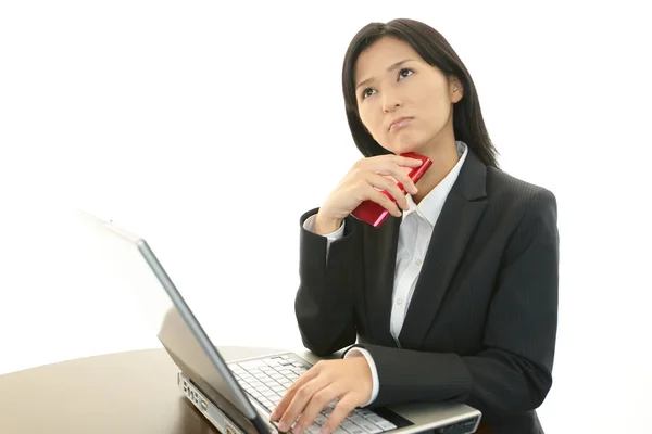 Depressief zakenvrouw. — Stockfoto