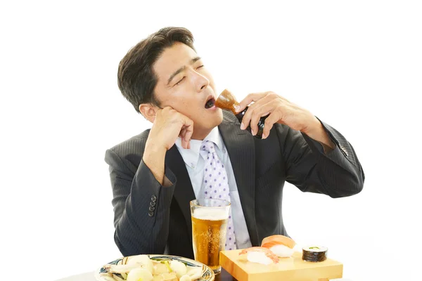 Portrait of a drunken man — Stock Photo, Image