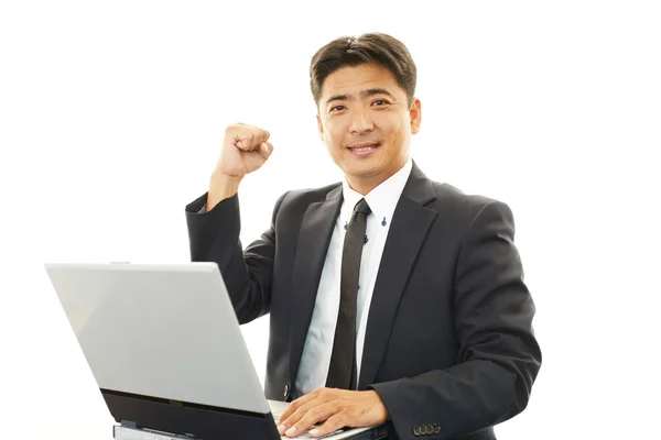 Businessman enjoying success — Stock Photo, Image
