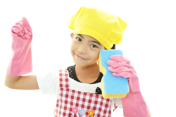 Cleaning girl — Stock Photo, Image