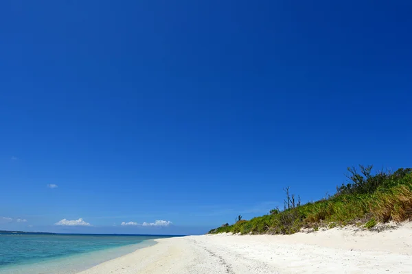 Sommar himmel och vacker strand i Okinawa — Stockfoto