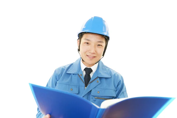 A helmeted man — Stock Photo, Image