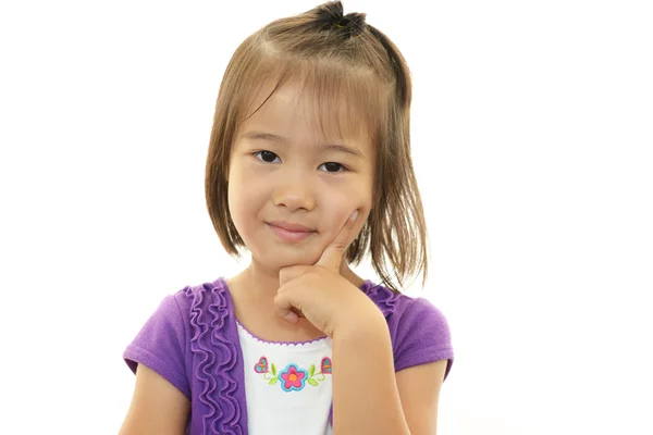 快乐的小小的亚洲女孩微笑 — 图库照片