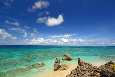 Okinawa güzel bir plaj