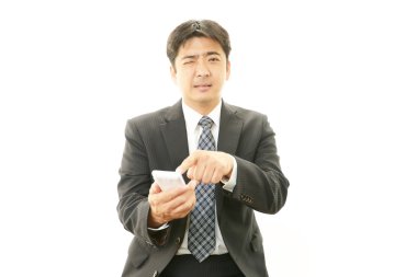 Depresyonda Asya işadamı.