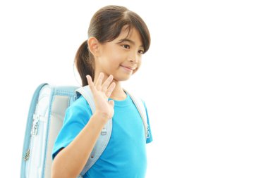 Asyalı bir kız öğrenci portresi