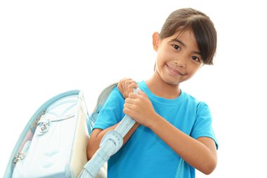 Asyalı bir kız öğrenci portresi