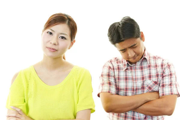 Depressed woman and man — Stock Photo, Image