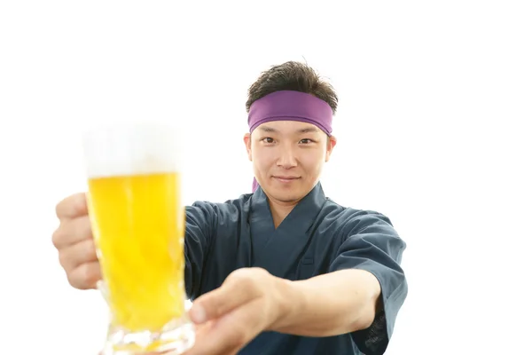 Portrait of an Asian waiter — Stock Photo, Image