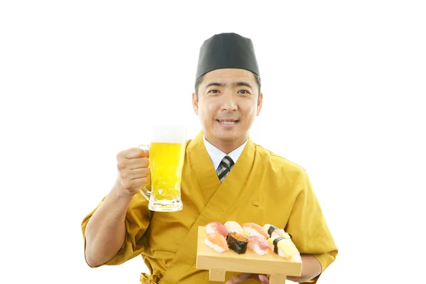 Portrait of an Asian waiter — Stock Photo, Image